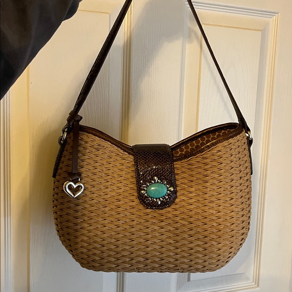 Brighton straw shoulder bag